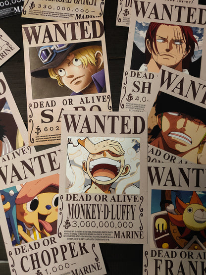 ONE PIECE WANTED POSTERS - WALL COLLAGE POSTERS