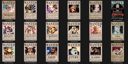 ONE PIECE WANTED POSTERS - WALL COLLAGE POSTERS